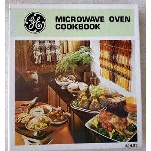 Vintage GE Microwave Oven Cookbook With Pictures Retro 1970’s Hard Cover Binder!